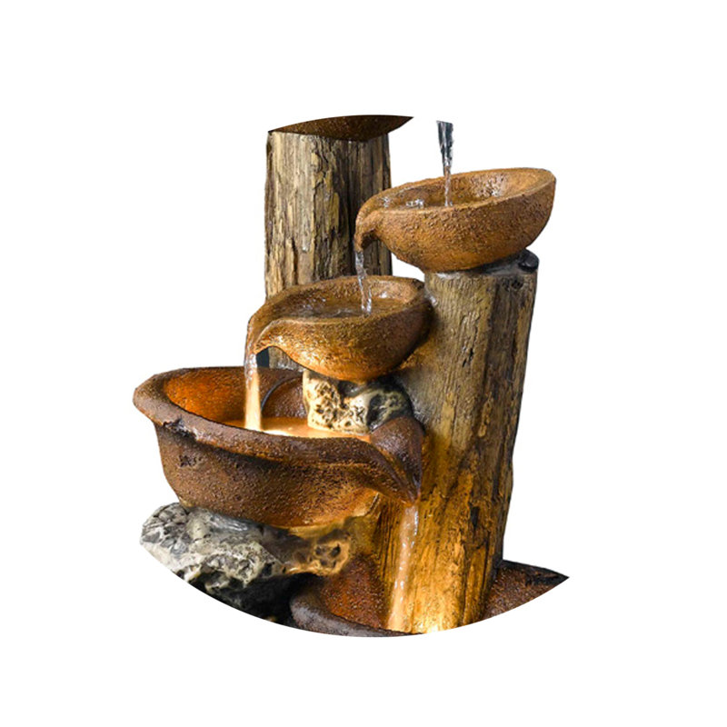 August Grove® Bandini Resin/Fiberglass Pentole Pot Fountain with LED